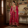 Rani Royale Floral Embroidered Cotton Anarkali Set
