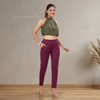 high-rise straight fit trousers