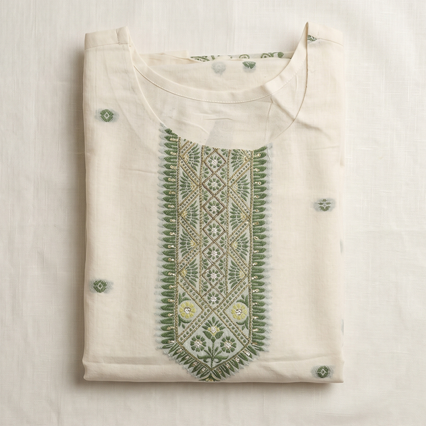 Bloom Embroidered Straight Kurta Set with Dupatta