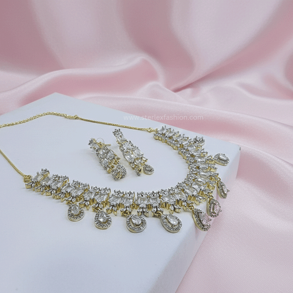 Divyala Silver AD Necklace