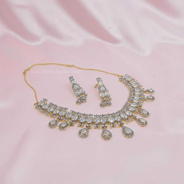 Divyala Silver AD Necklace