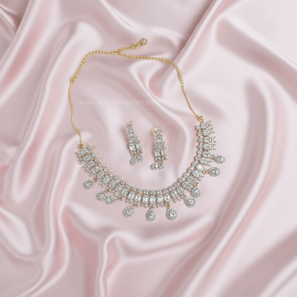 Divyala Silver AD Necklace