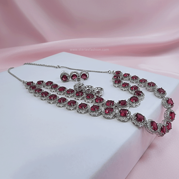 Twinkle Red AD Necklace