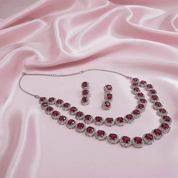 Twinkle Red AD Necklace