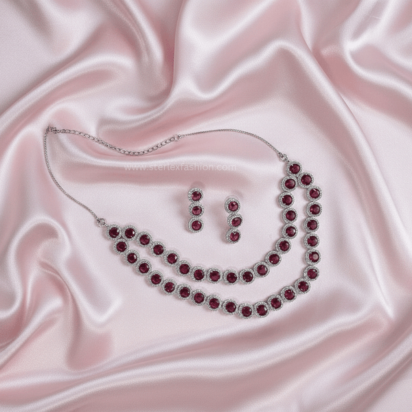 Twinkle Red AD Necklace