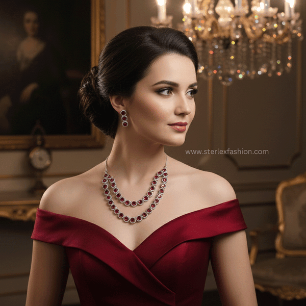 Twinkle Red AD Necklace
