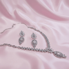 Royal Amara Silver AD Necklace