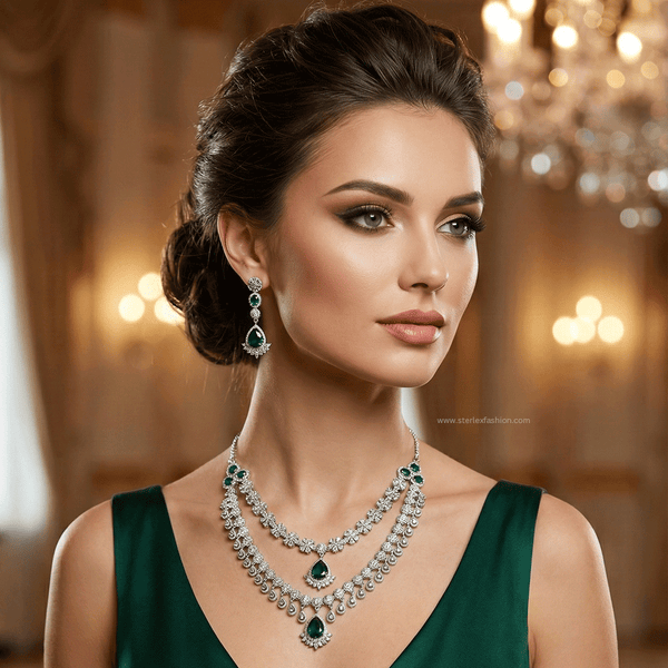 Green Dewdrop AD Necklace