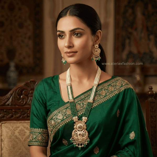 Meher Green Pearl Kundan Set