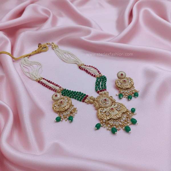 Meher Dual-Tone Kundan Necklace Set