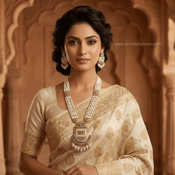 Ivory Pearl Kundan Set