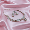 Elara Crystal White Necklace Set