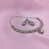 Elara Crystal White Necklace Set