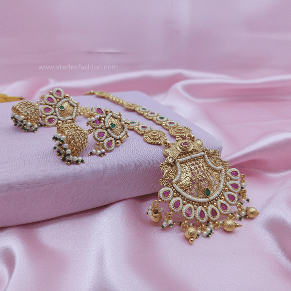 Noorani Pink Emerald Haar