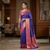 Royal Blue & Magenta Banarasi Silk Saree