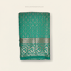 Aqua Green Silver Zari Kanjivaram Silk Saree