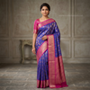 Royal Blue & Magenta Banarasi Silk Saree