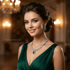 Elara Green Necklace Set