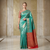 Sea Green Banarasi Silk Saree with Contrast Red Pallu