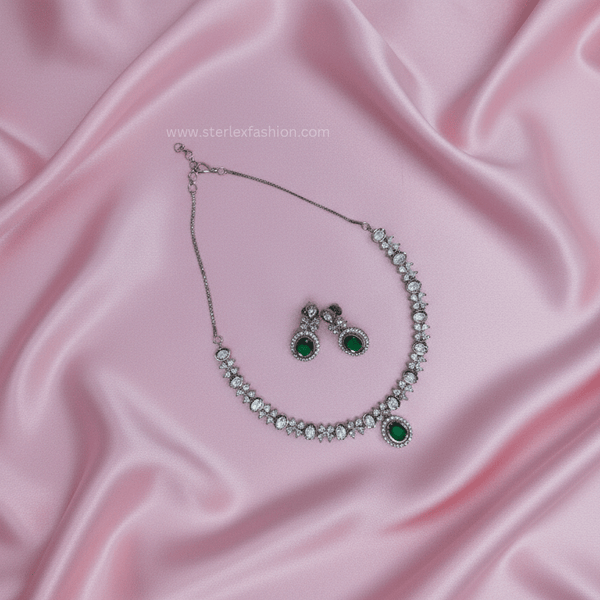 Elara Green Necklace Set