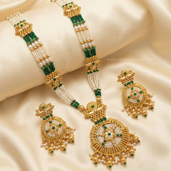 Ratnamala Pearl Kundan Set