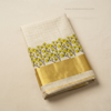 Ivory Floral Checks Border Saree
