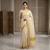 Royal Ivory Gold Checked Saree
