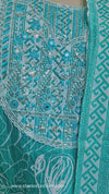 teal Green cotton Anarkaliset