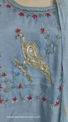 Elegant Gray Embroidered Suit Set