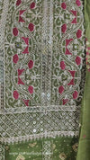 olive green Anarkali suit set