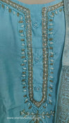 Sky Blue Embroidered Suit Set